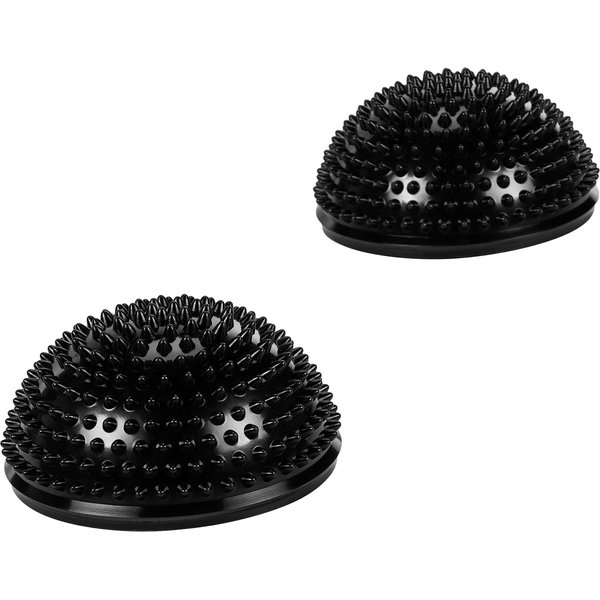 Półkule sensoryczne do masażu, jeżyki do ćwiczeń + pompka Kedica - czarne