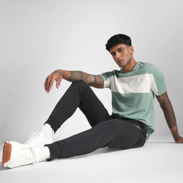 Koszulka męska Ess Block Tee Puma - Green Moon