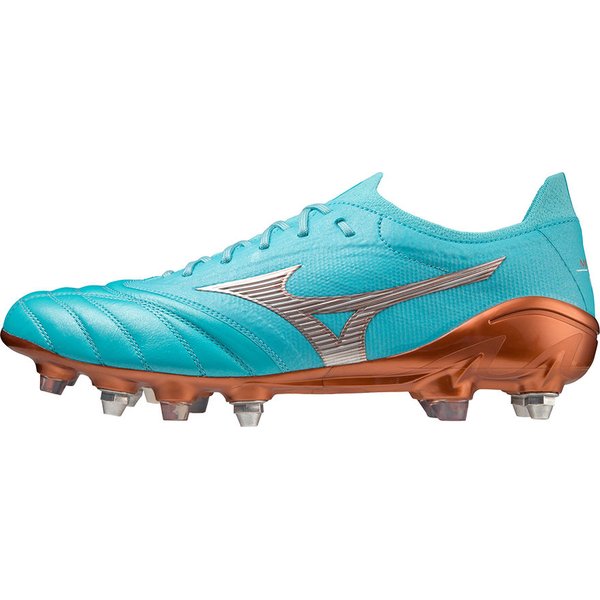 Buty piłkarskie, korki Morelia Neo III Beta Mizuno - turkusowe/złote