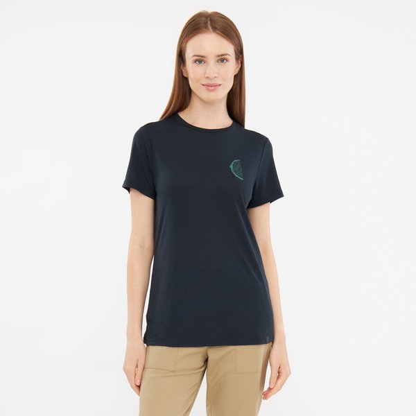 Koszulka damska Rune Bamboo Lady Viking - granatowy