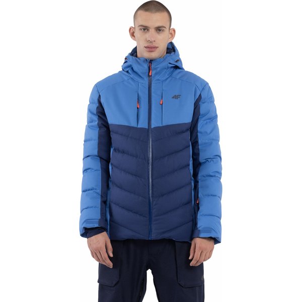Kurtka narciarska puchowa męska 4FAW23TDJAM278 4F - niebieski