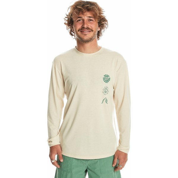 Longsleeve męski Coastal Run Quiksilver - Oyster White