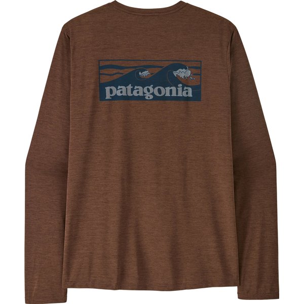 Longsleeve męski Capilene Cool Daily Shirt - Boardshort Logo Patagonia - Berm Brown - Light Berm Brown X-Dye