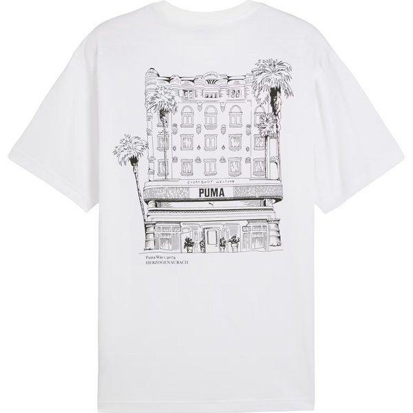 Koszulka męska Graphics Hotel Relaxed Tee Puma - white
