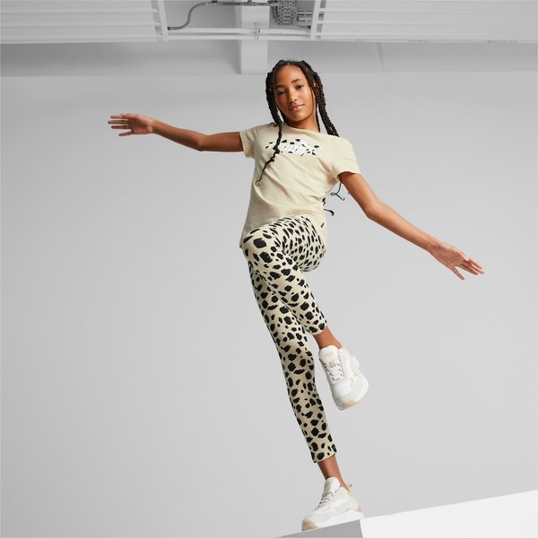 Koszulka juniorska ESS+ Animal Tee G Puma - beżowa