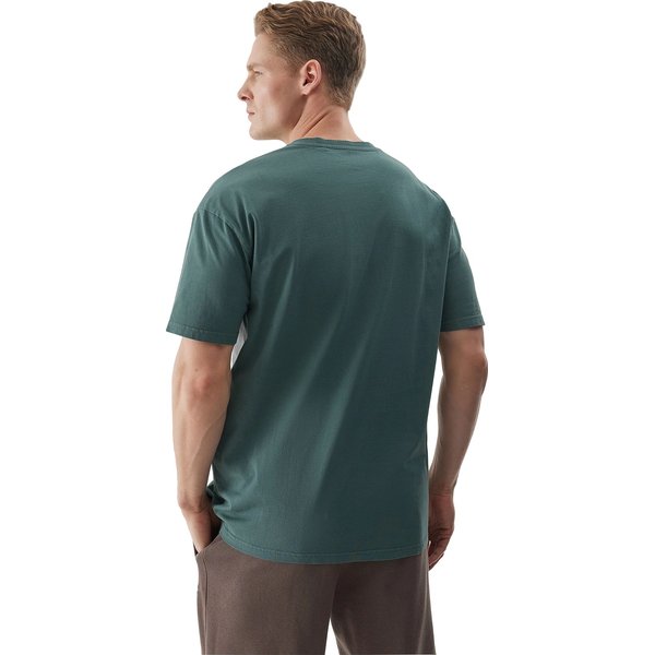 Koszulka męska 4FWSS24TTSHM1316 4F - oliwkowy