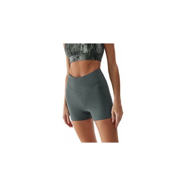 Spodenki damskie 4FAW23TFSHF301 4F - ciemna zieleń