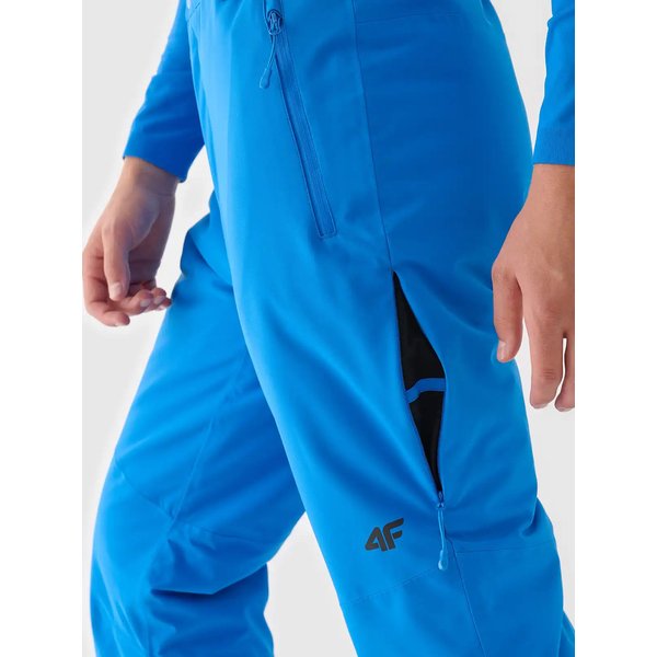 Spodnie narciarskie męskie na szelkach TFTRM0775 4F - niebieski
