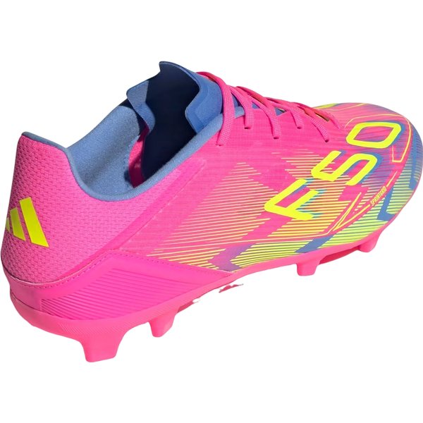 Buty piłkarskie, korki F50 League FG/MG Adidas - Lucid Pink/Lucid Lemon/Blue Fusion
