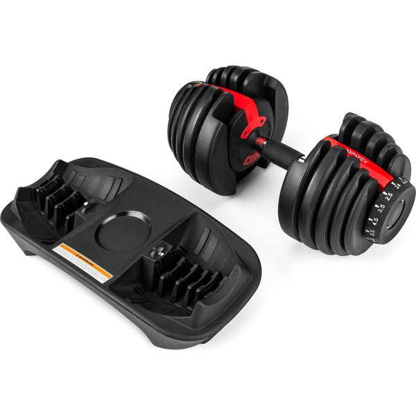 Hantla regulowana 2,5-24kg Gymtek - czerwona