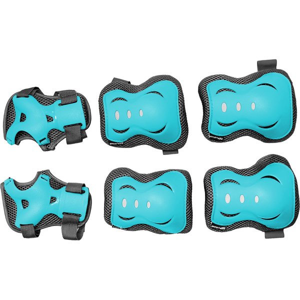 Zestaw ochraniaczy Multi 3szt. Sportvida - turkusowy/szary