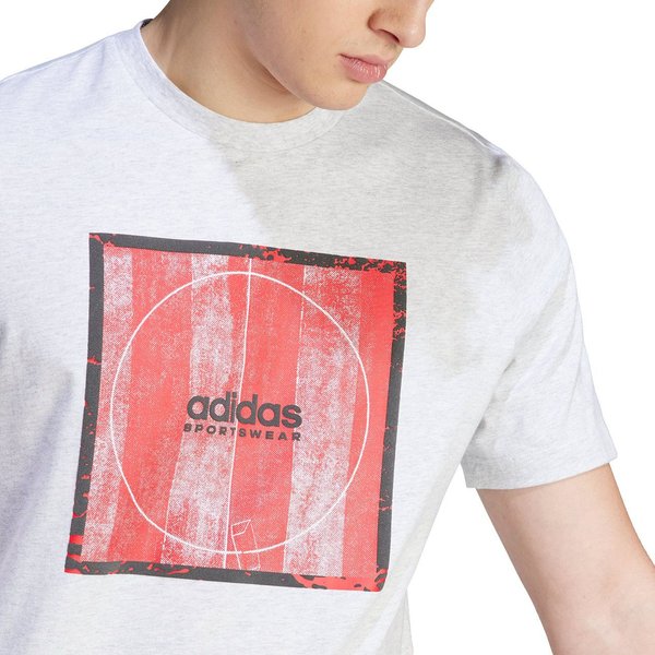 Koszulka męska Tiro Box Graphic Adidas - jasnoszara