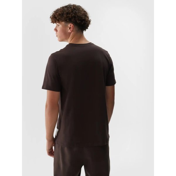 Koszulka męska TTSHM1656 4F - ciemny brązowy