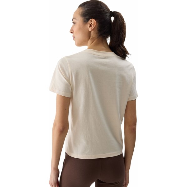 Koszulka damska 4FWSS24TTSHF1354 4F - kremowy