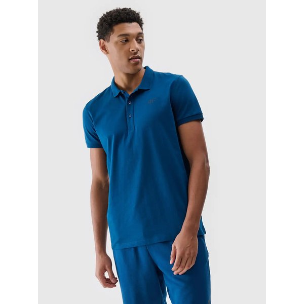 Koszulka męska polo TPTSM367 4F - morska zieleń