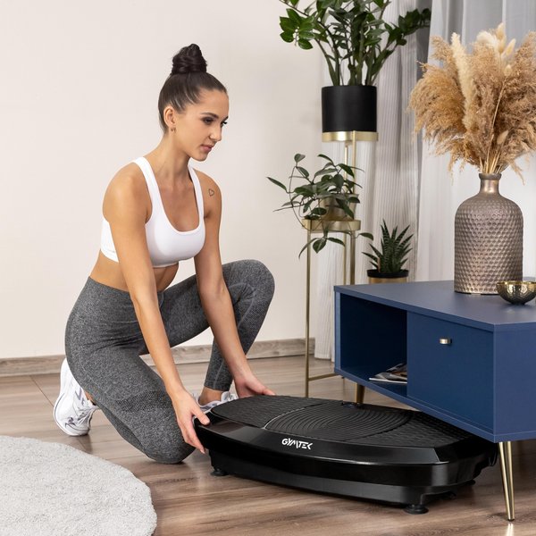 Platforma wibracyjna do ćwiczeń XP750 3D Intense z pilotem Gymtek - czarna