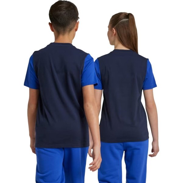 Koszulka juniorska Essentials Big Logo Adidas - granatowo-niebieska