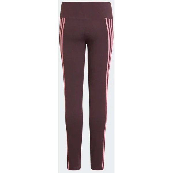 Legginsy juniorskie 3-Stripes Tight Adidas - bordowy