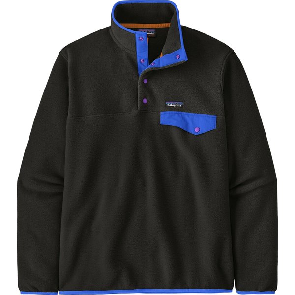 Bluza polarowa męska Synchilla Snap-T Patagonia - black w/p6 blue