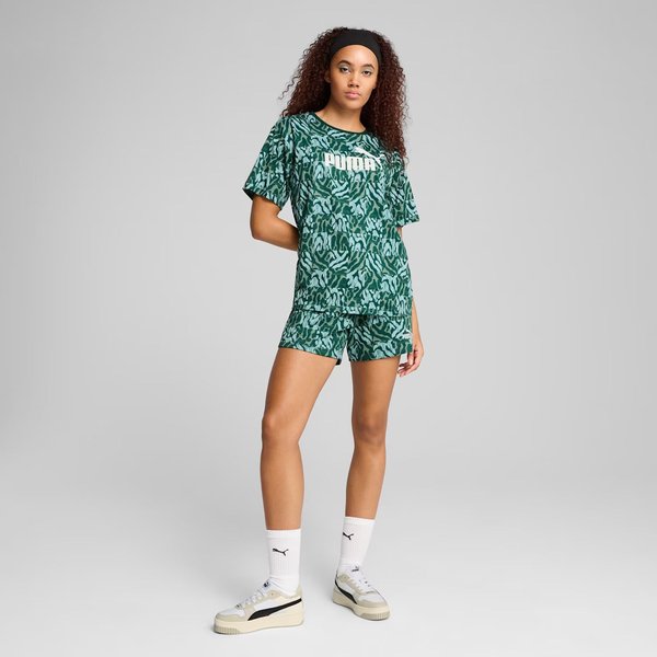 Koszulka damska Ess Graphic Relaxed Aop Puma - Green Moon