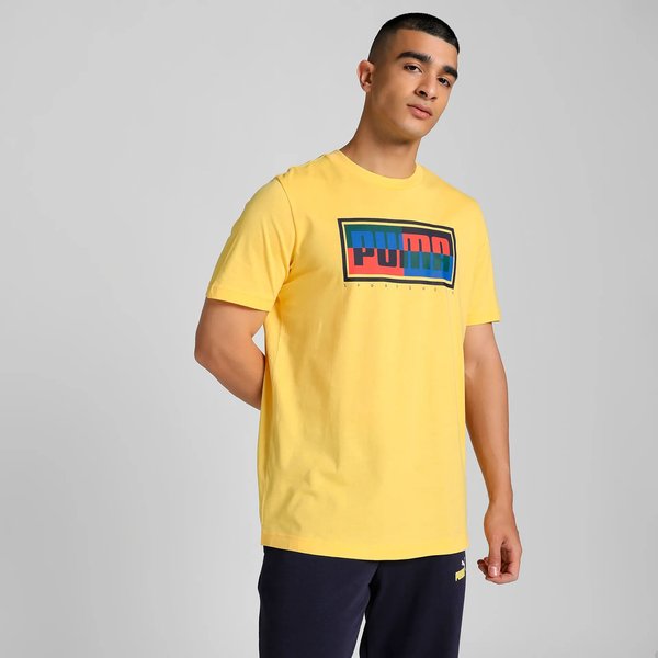 Koszulka męska Graphics Box Tee Puma - Sunny Yellow
