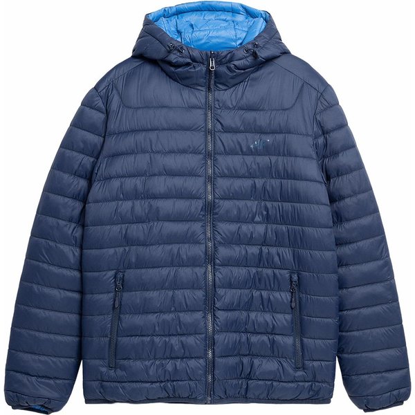 Kurtka puchowa dwustronna męska 4FAW23TDJAM242 4F - granat