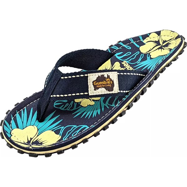 Klapki, japonki Inslander Flip-Flops Gumbies - turkusowe/kwiaty