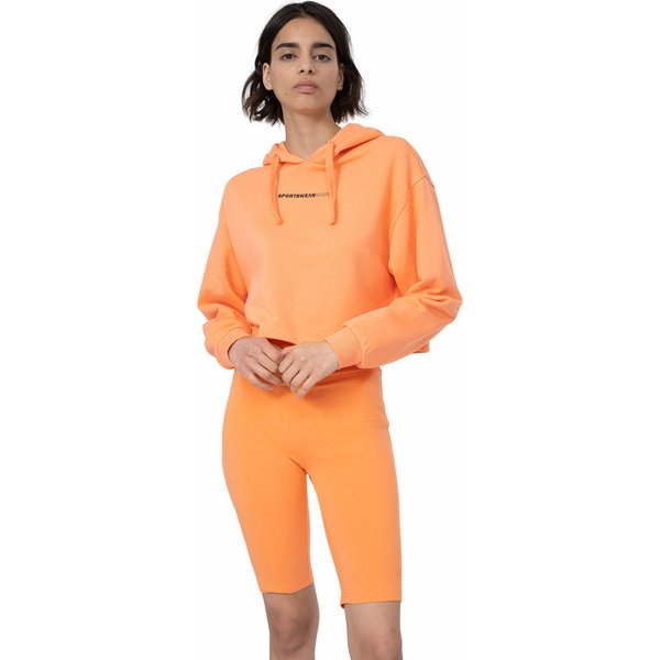 Bluza damska Crop-Top 4FSS23TSWSF249 4F - pomarańczowa