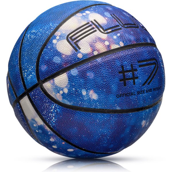 Piłka do koszykówki Fluo 7 Meteor - niebieski/biały