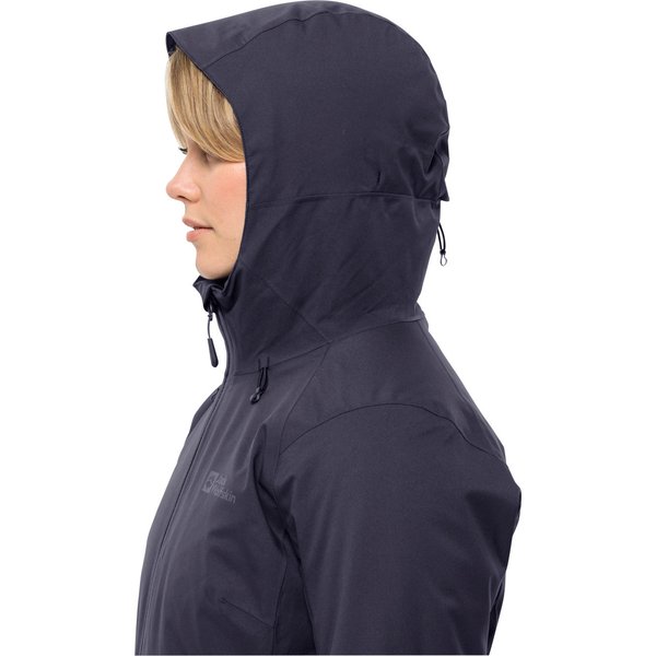 Kurtka puchowa damska, parka Stirnberg Jack Wolfskin - graphite