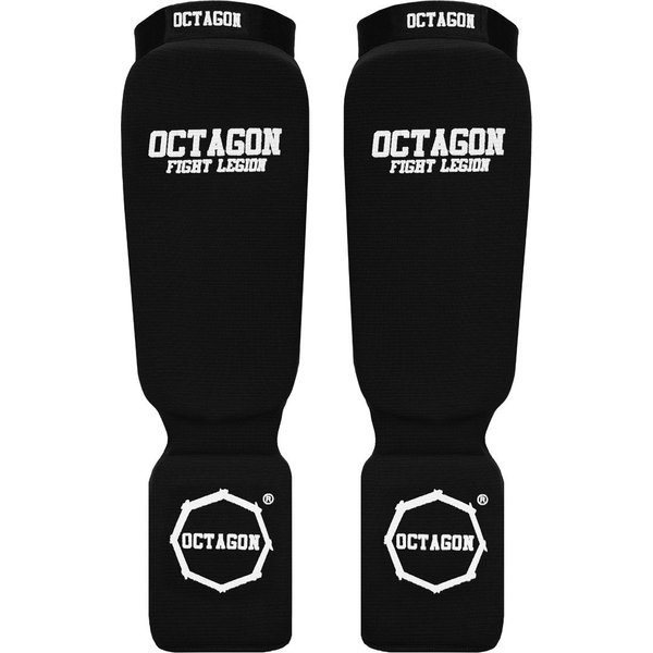 Ochraniacze piszczeli na goleń i stopę Basic Octagon - black