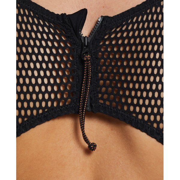 Strój kąpielowy damski Wild Keyhole Back Nike Swim - czarny