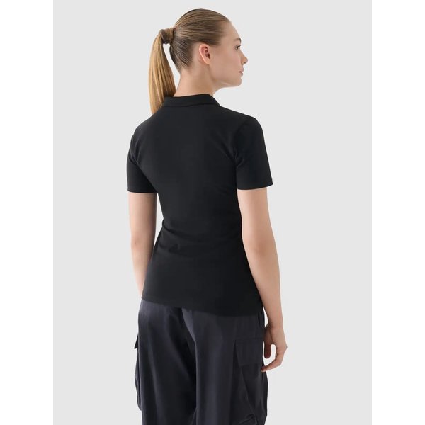 Koszulka damska polo TPTSF514 4F - głęboka czerń