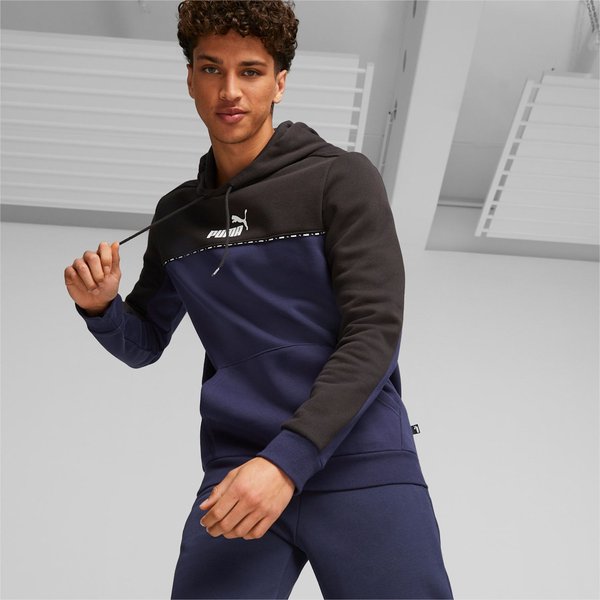 Bluza męska Essentials Block Tape Puma - granatowy/czarny