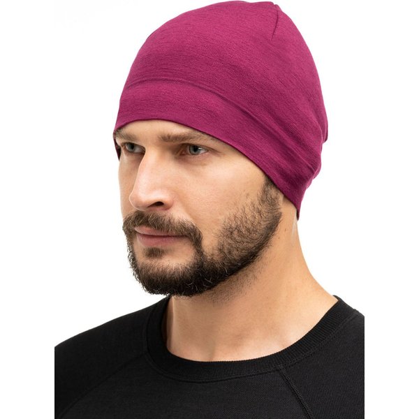 Czapka wełniana dwuwarstwowa Extreme Wool Brubeck - śliwkowy