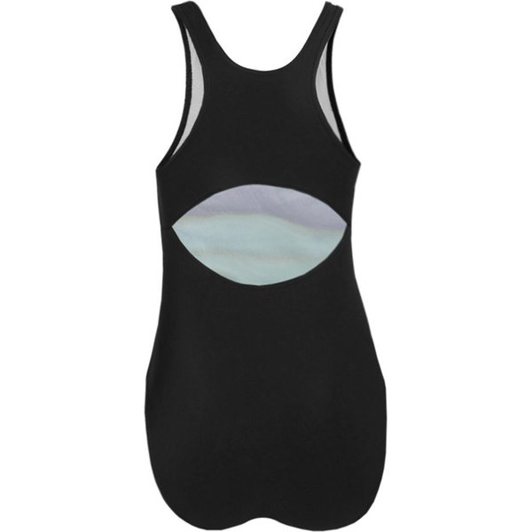 Strój kąpielowy dziewczęcy Swan Crowell - czarno-niebiesko-błętkitny