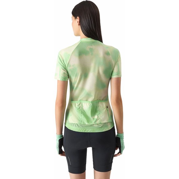 Koszulka rowerowa damska 4FSS24TFTSF489 4F - jasna zieleń allover