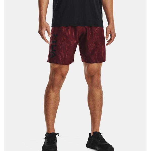Spodenki męskie Woven Emboss Under Armour - bordo
