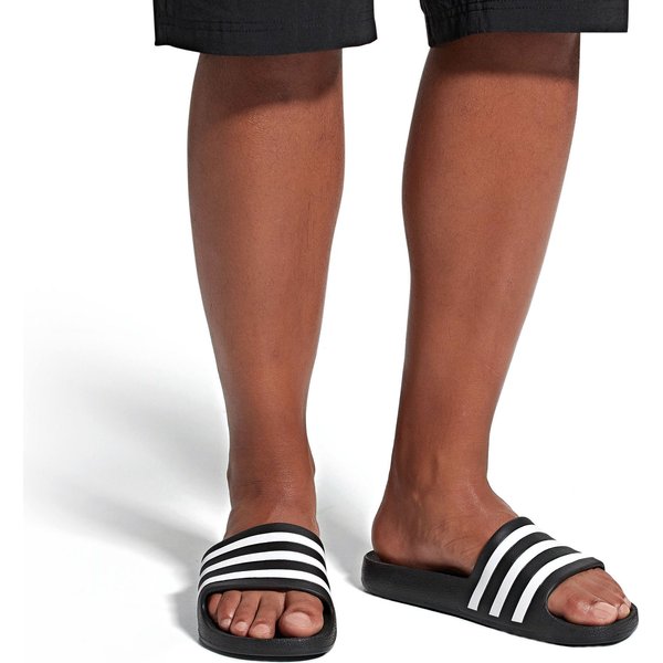 Klapki Adilette Aqua Adidas - czarno/białe