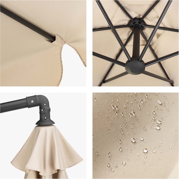 Parasol ogrodowy Classic 300cm Outtec - beżowy