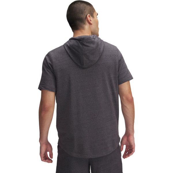 Koszulka męska Rival Terry Short Sleeve Hoodie Under Armour - szara