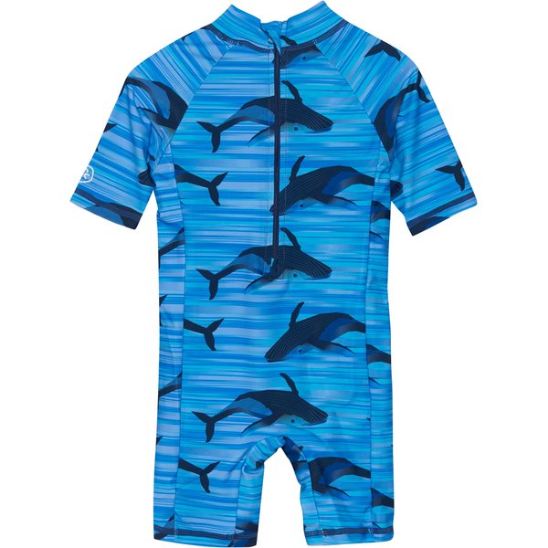 Kombinezon kąpielowy juniorski Baby Suit S/S AOP Color Kids - niebieski
