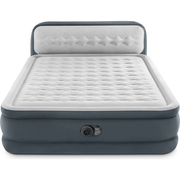 Materac 2-osobowy z zagłówkiem Ultra Plush Queen 152x236x86cm 220-240V Intex