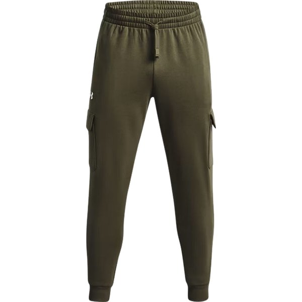 Spodnie dresowe męskie Rival Fleece Cargo Jogger Under Armour - Marine OD Green / White
