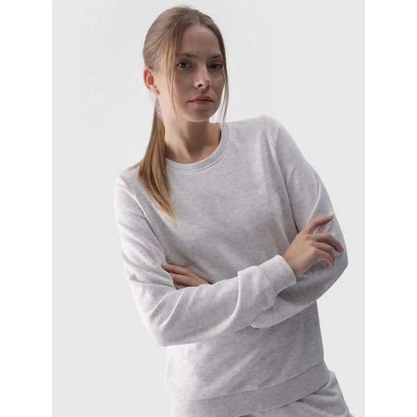 Bluza damska 4FWMM00TSWSF1469 4F - chłodny jasny szary melanż
