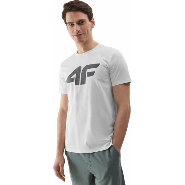 Koszulka męska 4FWSS24TTSHM1155 4F - biały