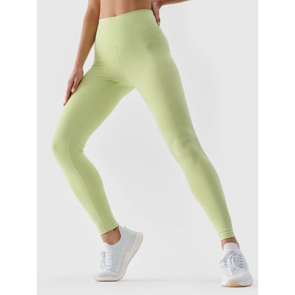 Legginsy damskie TFTIF306 4F - jasna zieleń