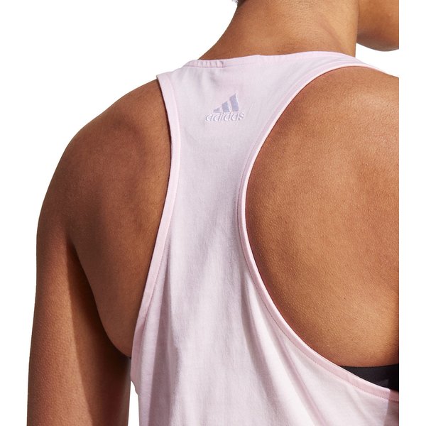Bezrękawnik, top damski Loungewear Essentials Loose Logo Tank Top Adidas - różowy
