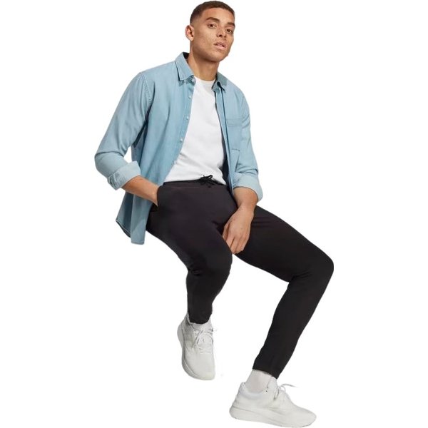 Spodnie dresowe męskie Essentials Single Jersey Tapered Elasticized Cuff Adidas - black