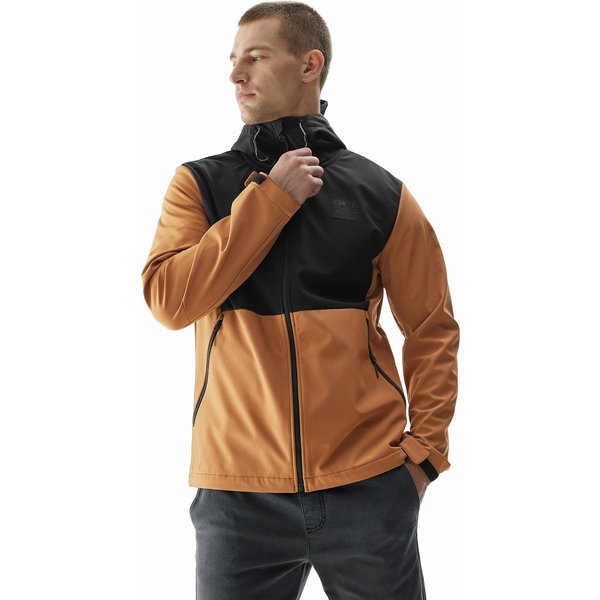 Softshell męski 4FAW23TSOFM155 4F - jasny brąz
